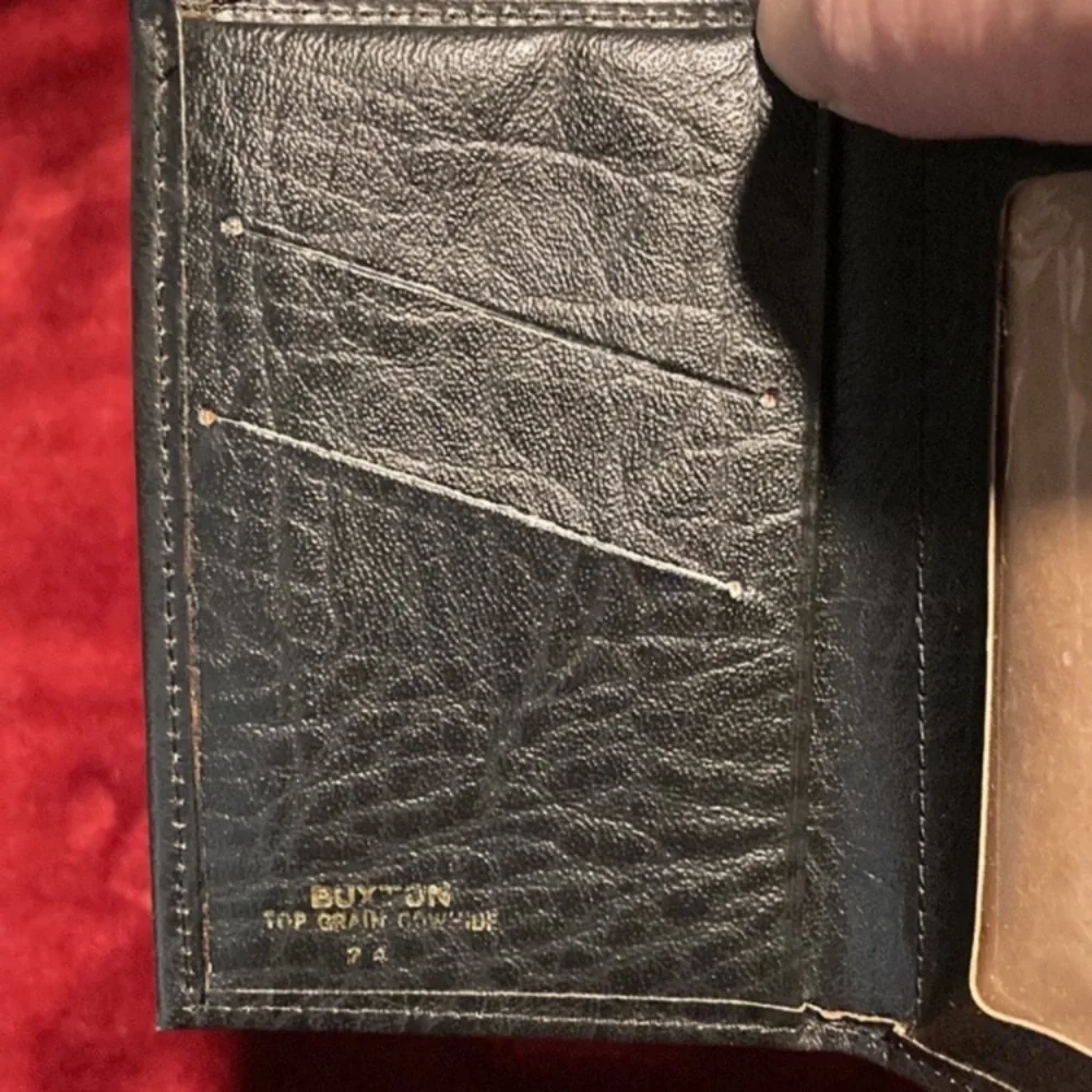 Buxton Black Leather Wallet NWOT